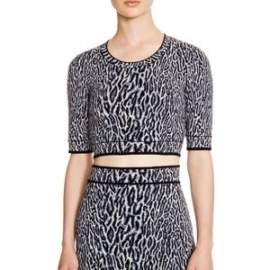 BCBGMaxAzria Leopard Print Top and Skirt Set